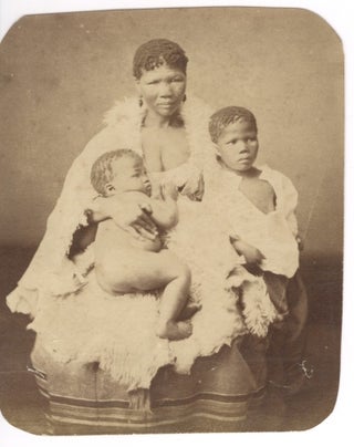 Item #16852 Photograph of Bushwoman and Children, South Africa