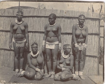 Item #16853 Photograph of the Wives and Daughters of a Zulu.
