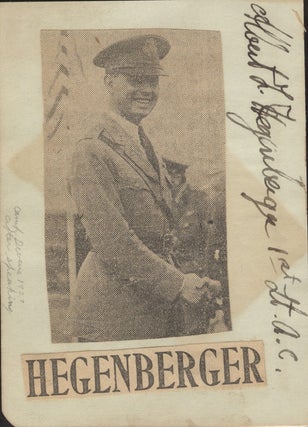 Item #16961 Autograph of Albert Hegenberger, Long-Distance Flight Pioneer