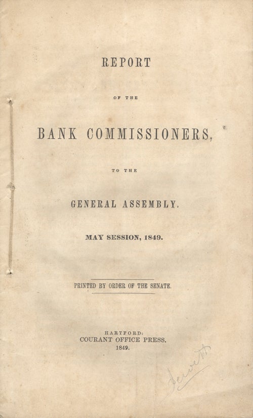 Item #16964 Report of the Bank Commissioners to the Connecticut General Assembly.