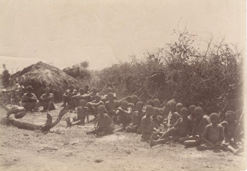 Item #16965 Photograph of Matabeles natives in Bulawayo, Zimbabwe.