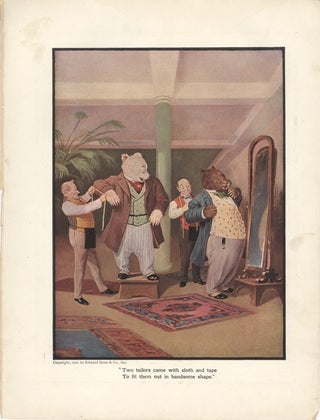 Item #16986 The Roosevelt Bears at the Tailors (Color Print). V. Floyd Campbell