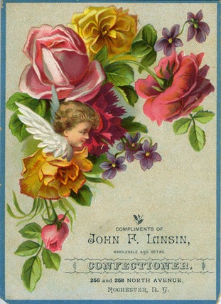 Item #17016 Advertising Card for John F. Linsin, Confectioner, Rochester, New York