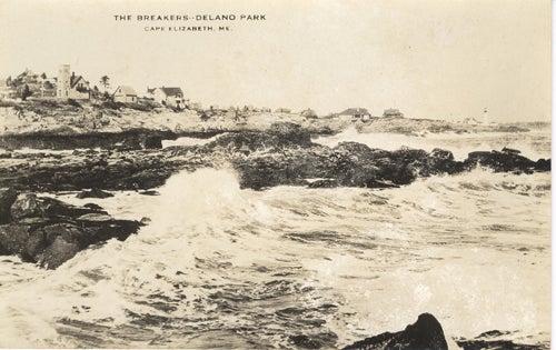 Item #17035 The Breakers-Delano Park, Cape Elizabeth, Maine Real Photo Postcard.