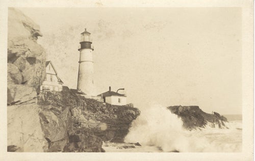 Item #17036 Portland, Maine Lighthouse Real Photo Postcard.