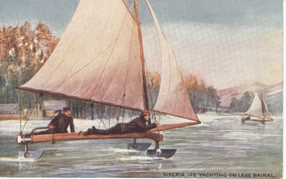 Item #17050 Ice Yachting on Lake Baikal, Siberia (Postcard