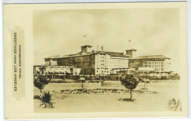 Item #17187 Souvenir Postcard from Ambassador Hotel, Los Angeles, California.