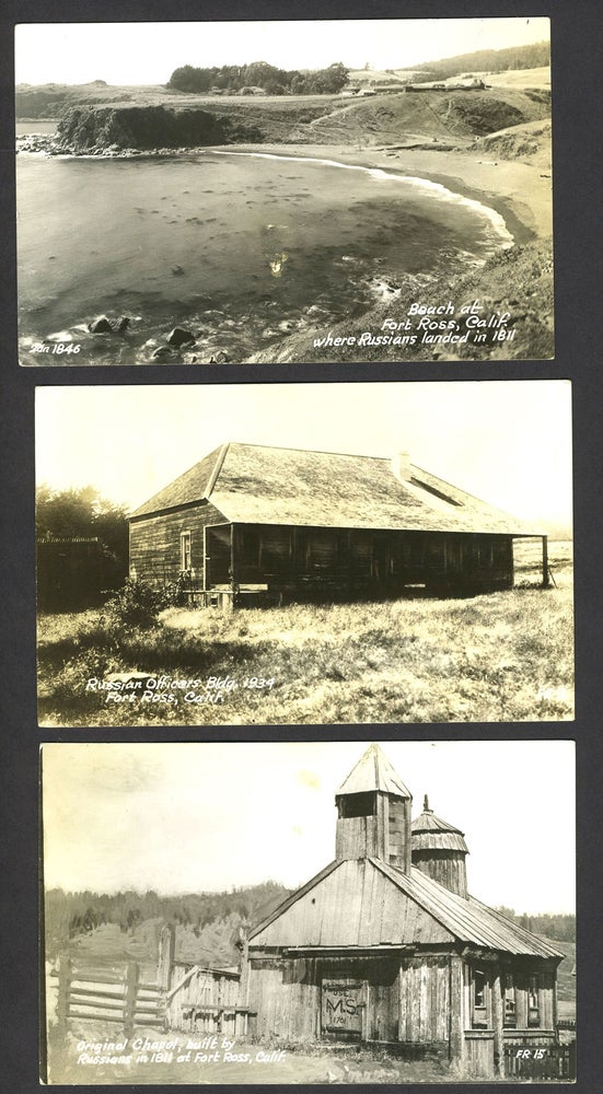 Item #17192 Three Real-Photo Postcards from Fort Ross, California.