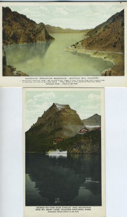 Item #17206 Two Postcards from Burlington Route of Scenes in National Parks