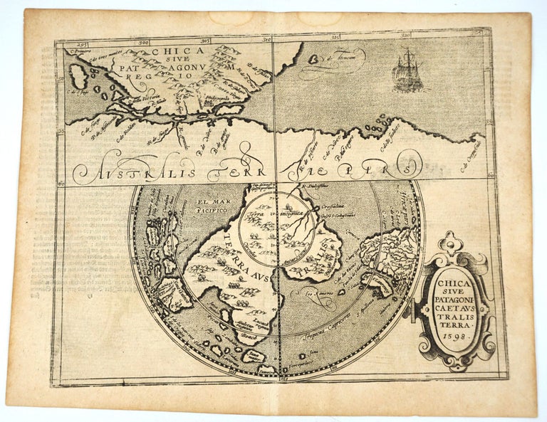 Item #17319 Chica Sive Patagonia et Australis Terra. J. N. Metellus, Antarctic Map.