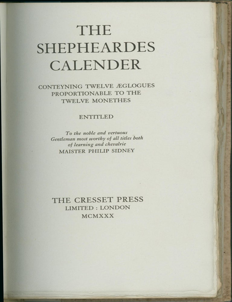 Item #17328 The Shepheardes Calender. Conteyning Twelve Aeglogues Proportionable to the Twelve Monethes. Edmund Spenser, John Nash.