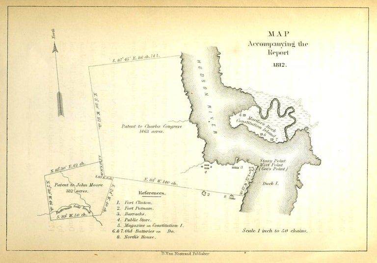Item #17356 Map Accompanying the Report. 1812. West Point, W. S. Barnard.
