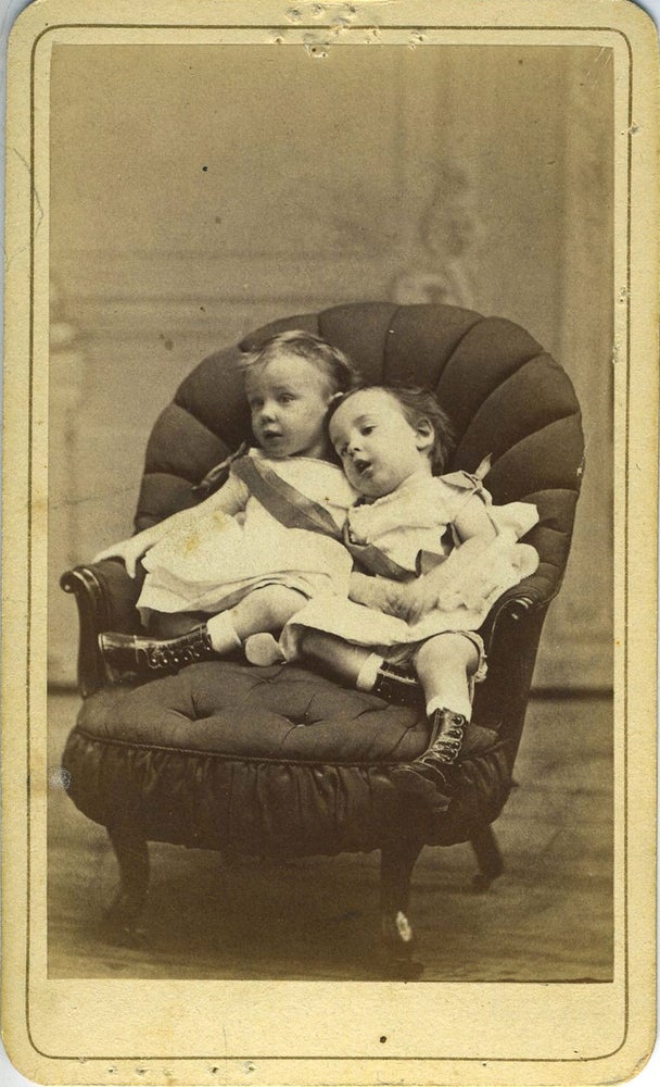 Item #17577 Benjamin & Charles Talbot (Twins) children of Charles & Ann Agusta Talbot, Beacon NY. A. Photgrapher Peck, Newburgh.