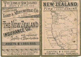 Item #17631 New Zealand Insurance Co. Fire and Marine. Oregon Branch. W. F. Brown, Or, Manager....