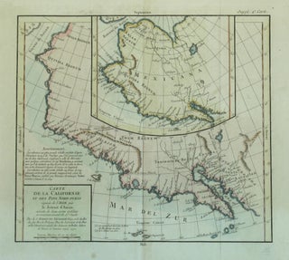 Item #17961 Carte de la Californie et Des Pays Nord Ouest Separes de L'Asie par le Detroit...