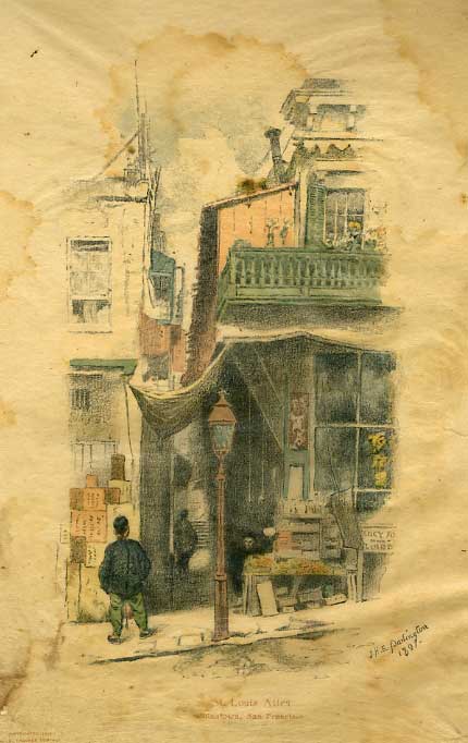 Item #17962 St. Louis Alley, Chinatown, San Francisco. J. H. E. Partington.