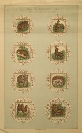 Item #17985 Illustrated broadside for decorated children's plates manufactured by the Geo. F....