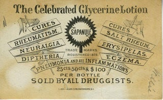"Sapanule" Cures Diptheria, Neuralgia, Rheumatism & C. Trade Marks. Registered 1878.