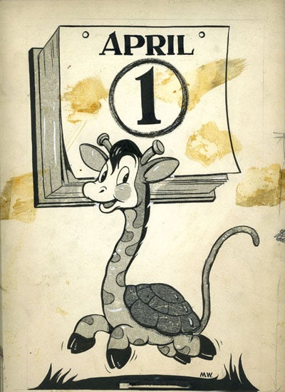 Item #18200 The main character Happy the Humbug, Mockup for Comic Strip "Happy the Humbug" Myron Waldman.