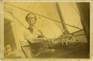 Item #18210 Photograph of a young American man sailing a yacht