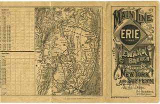 Item #18330 Erie Railroad Time Table. Main Line and Newark Branch between New York and Suffern,...