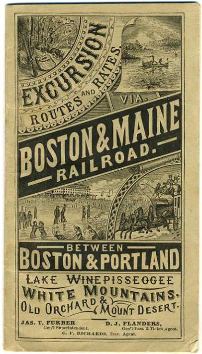 Item #18335 Boston & Maine Railroad. Excursion Routes and Rates.