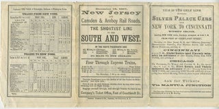 Item #18336 New Jersey and Camden & Amboy Rail Roads Time Table. December 16, 1867