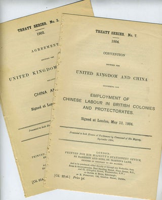 Item #18565 United Kingdom parliamentary white paper: UK and China and the employment of Chinese...