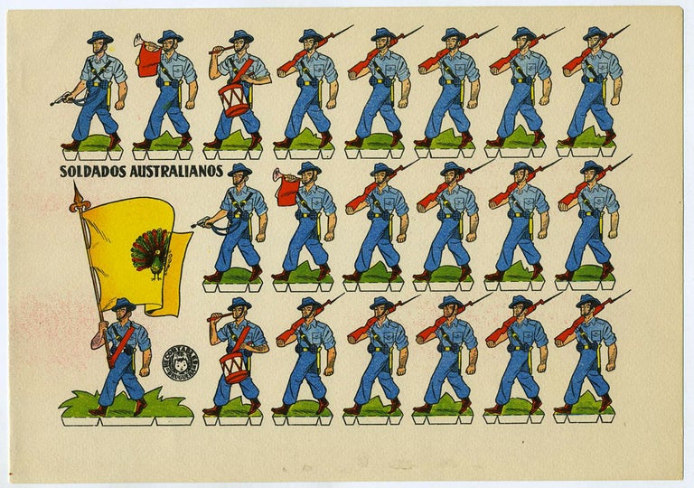 Item #18598 Soldados Australianos. Recortables Bruguera Company.