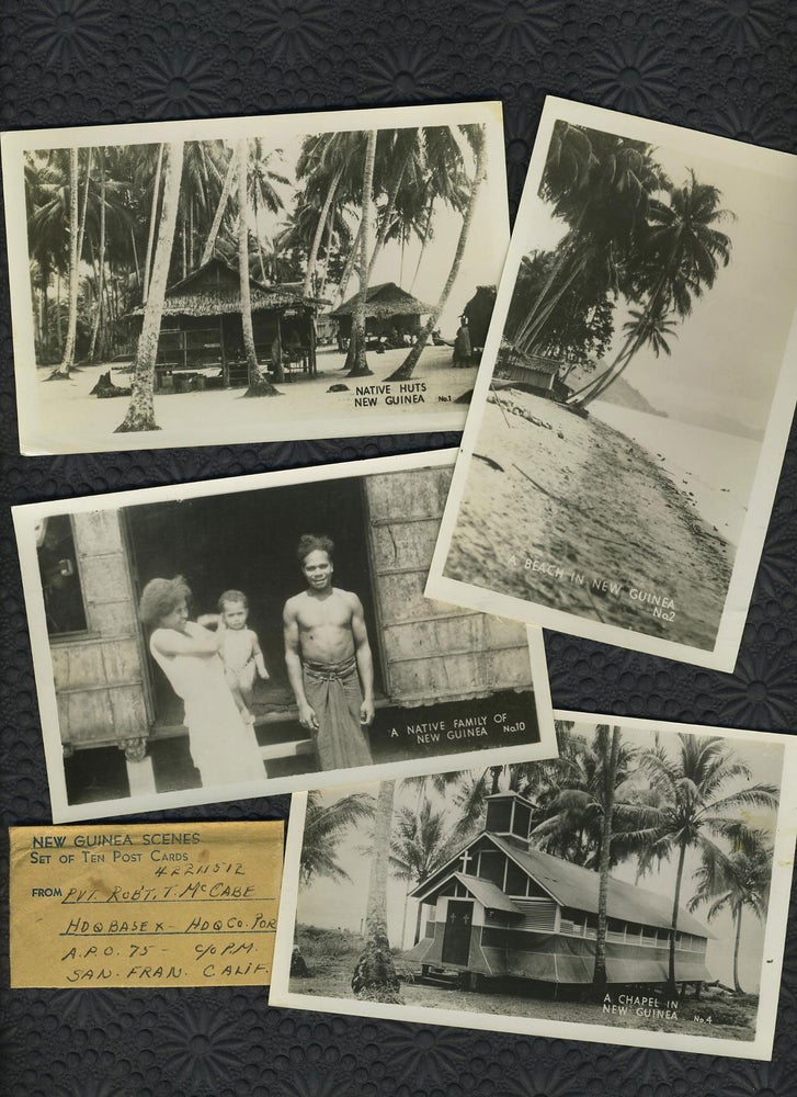 Item #18628 Set of 10 WWII New Guinea Real picture postcards.