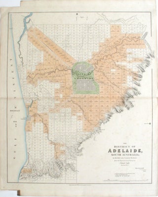 Item #18813 The District of Adelaide, South Australia; As divided into Country Sections. from the...