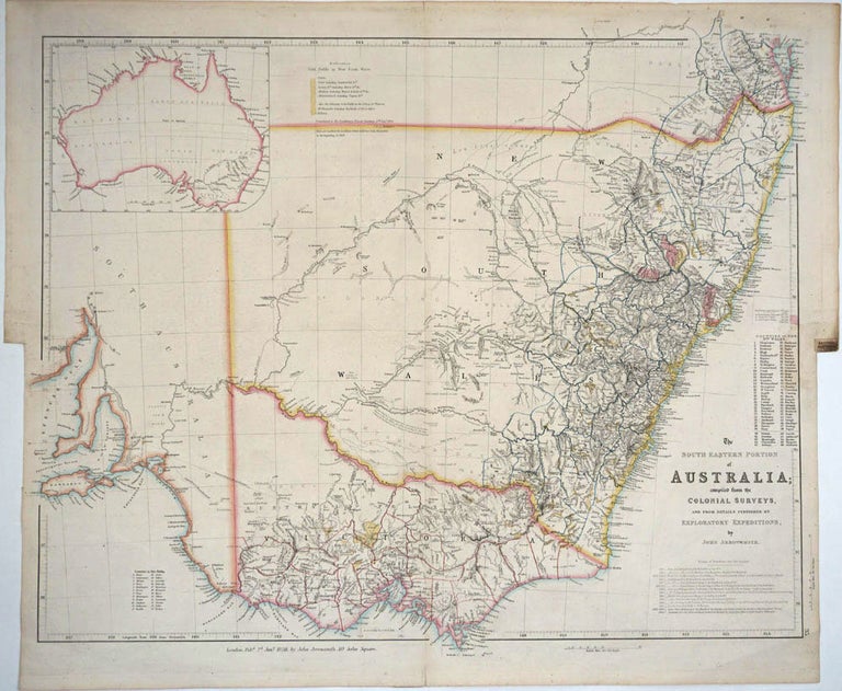 Item #18814 The South Eastern Portion of Australia; Compiled from the Colonial Surveys, and from Details Furnished by Exploratory Expeditions, by John Arrowsmith. John Arrowsmith.