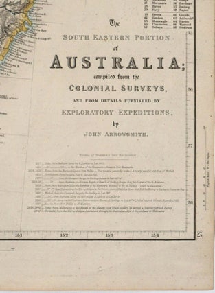 The South Eastern Portion of Australia; Compiled from the Colonial Surveys, and from Details Furnished by Exploratory Expeditions, by John Arrowsmith.
