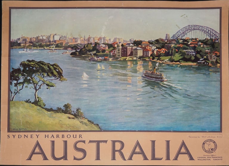 Item #18842 Sydney Harbour Australia (poster). Poster, Australia, Will.