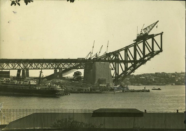 Item #18866 Sydney Harbour Bridge under construction. Photographs.