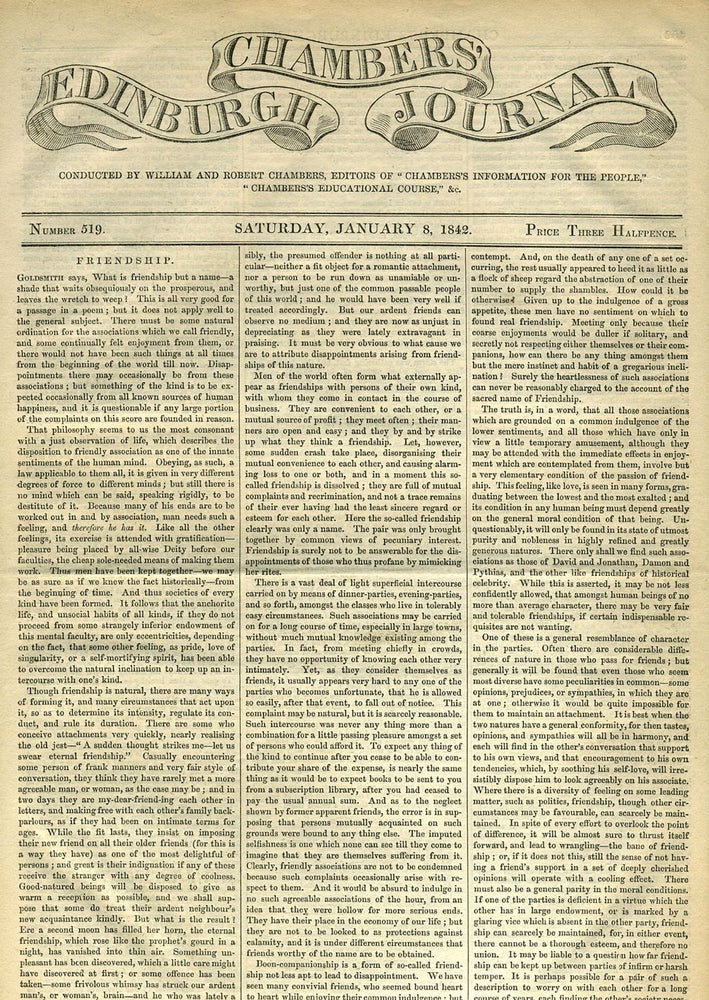 Item #18891 "Governor Grey's Australian Explorations", magazine article in Chambers' Edinburgh Journal. Western Australia, Sir George Grey.