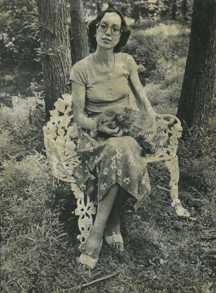 Item #19230 Signed printed photograph, Joyce Carol Oates. Joyce Carol Oates.