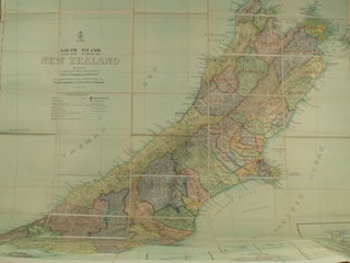 Item #19277 Large maps of New Zealand, North Island (Surveyor W. T. Neill) & South Island, by...