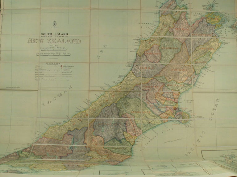 Item #19277 Large maps of New Zealand, North Island (Surveyor W. T. Neill) & South Island, by Surveyor General E. H. Wilmot. Ernest Herbert Wilmot.