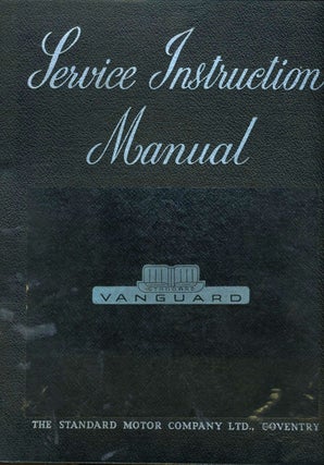 Item #19306 Standard Vanguard Service Instruction Manual