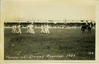 Item #19397 Parade at Dewey Roundup 1923. (numbered 114). Real photo postcard