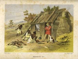 Item #19507 Bushman's Hut. Color lithograph. Samuel Thomas Gill, Aborigine