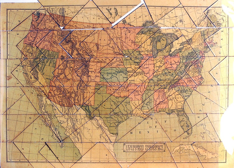 Item #19550 Dissected Map of the United States.