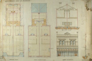 Item #19593 Mr. G. H. Knight .Swan St., Richmond, Australia, 1881. Floor plans and elevations....