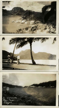 World War II era Real Photographs of Samoa, including one, "High Talking Chief" and the destroyer USS Tucker.