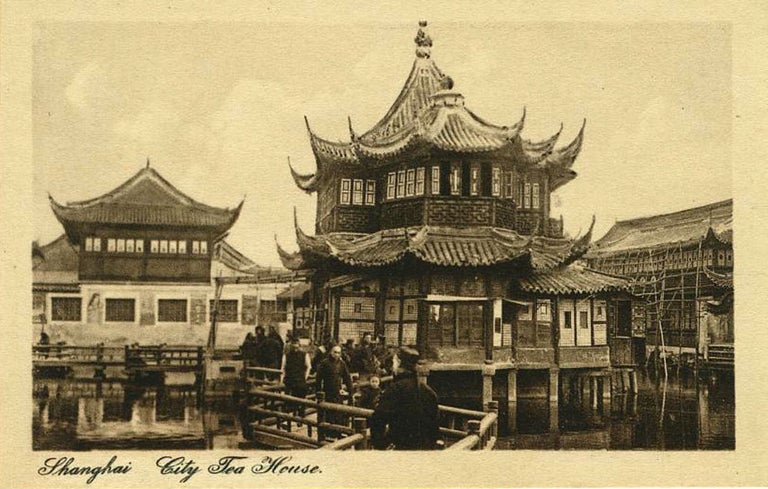 Item #19750 Postcard. Shanghai, City Tea House. China Shanghai.