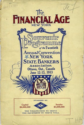 Item #19773 Souvenir Programme of the Twentieth Annual Convention New York State Bankers...