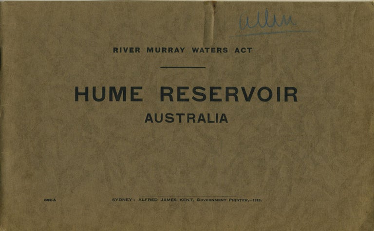 Item #19778 Hume Reservoir Australia; River Murray Waters Act. Brochure.