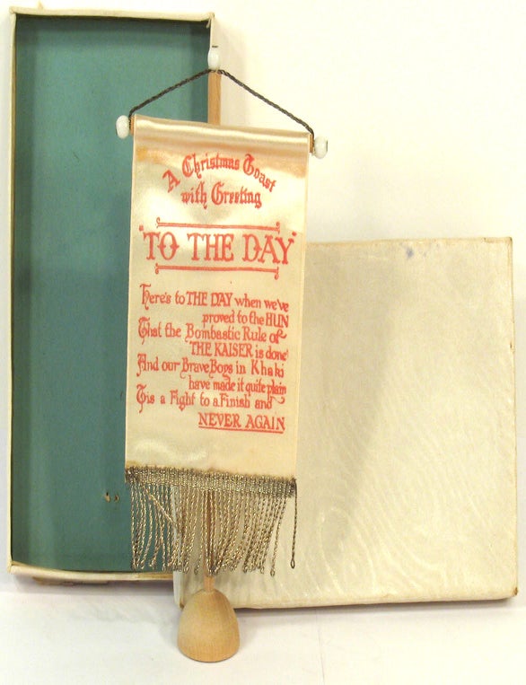 Item #19792 A Christmas Toast with Greeting. "To the Day" W W. I., Tom Edwards.