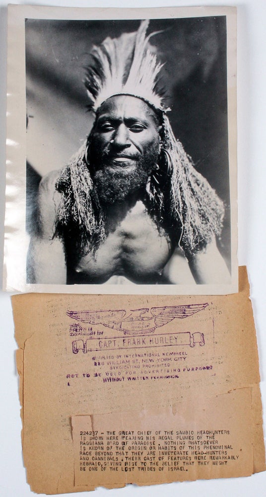 Item #19944 8 Original Frank Hurley large silver tone Photographs of New Guinea. New Guinea, Frank Hurley.